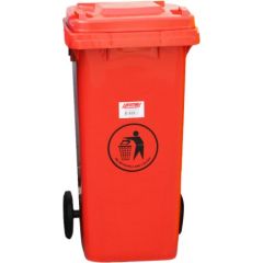 Brooks WST 088 Waste Bin Without Pedal - Red - 120 Liter