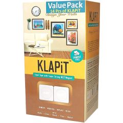 KLAPiT Magnetic Picture Mounting Strips - 2 Strips Holds 1Kg (Pack of 14)