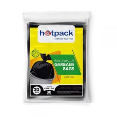 Hotpack Light Duty Black Garbage Bags - 30 Gallons - 65 x 95cm (Pack of 20)