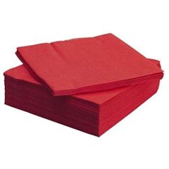 Duni 24310090 3-Ply Red Napkins - 24 x 24cm - 250 Napkins x (Box of 12)