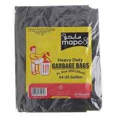 Hotpack Mapco Black Garbage Bag - 54 Gallon - 95 x 120cm (Pack of 20)