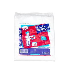 Hotpack Mapco White Dust Bin Bag - 45 x 55cm - 50 Bags/Pack x (Box of 30)