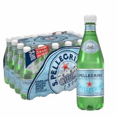 S.Pellegrino Sparkling Natural Water - 500ml Plastic Bottle x (Pack of 24)
