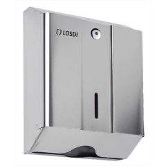 Losdi CO-0104-FL Folded Hand Towel Dispenser - Silver