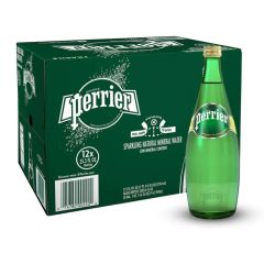 Perrier Sparkling Mineral Water - 750ml Glass Bottle x (Pack of 12)