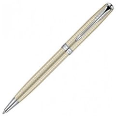 Parker 8021604 Sonnet Slim Silver Ballpoint Pen - Chrome Trim - Gold