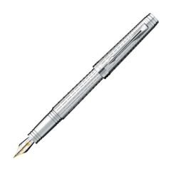 Parker 8091211 Premier Deluxe Fountain Pen -  Silver Trim