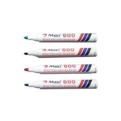 Maxi MX-600/4 Whiteboard Marker - 2mm Bullet Tip - Assorted Color (Pack of 4)