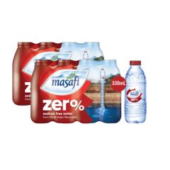 Masafi Zero Sodium Bottled Drinking Water - 330ml x (Pack of 24)