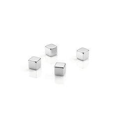 Dahle 95900 Magnetic Cube -  10mm x 10mm - Silver (Pack of 4)