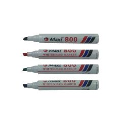 Maxi MX-800/4 Whiteboard Marker -  Chisel Tip - Assorted Color (Pack of 4)