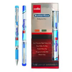 Cello Butter Flow Ball Point Pen - 0.7mm - Blue (Pack of 12)