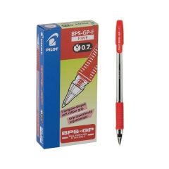 Pilot BPS-GP Fine Ballpoint Pen - 0.7mm - Red (Pack of 12)