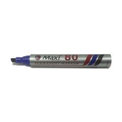 Maxi MX-80B10 Permanent Marker - Chisel Tip - Blue (Pack of 10)
