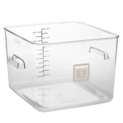 Rubbermaid 1981000 Polycarbonate Square Container - 11.4 Liter - Brown