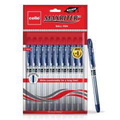 Cello Maxriter Fine Point Ball Pen - 0.6mm - Blue (Pack of 12)
