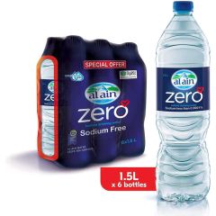 Al Ain Zero Sodium Bottled Drinking Water - 1.5 Liter x (Pack of 6)