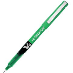 Pilot V5 Hi Tecpoint Grip Liquid Ink Rollerball Pen - 0.5mm Ball - Green (Pack of 12)