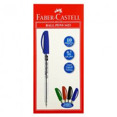 Faber Castell FCIN142310B Ball Point Pen - 0.7mm Ball - Blue (Pack of 10)