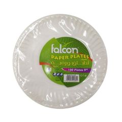Falcon TPPPP004 - 9" HD Paper Plate  - 100 Pieces x (Pack of 10)