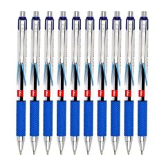 Cello Topball Click Retractable Ballpoint Pen - 0.7mm - Blue (Pack of 12)