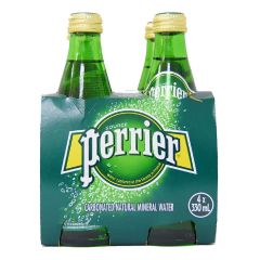 Perrier Carbonated Natural Mineral Water - 330ml x (Pack of 4)