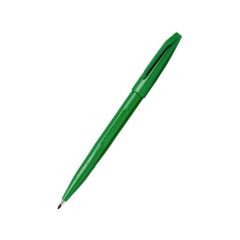 Pentel S520 Fiber Tip Sign Pen - 2mm Tip - Green (Pack of 12)