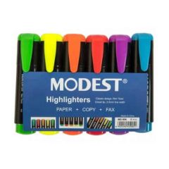 Modest MS 806 Highlighter - Assorted Color (Pack of 6)