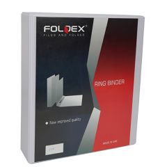 Foldex RB408 4-Ring Binder - 3 Inch - A4- White