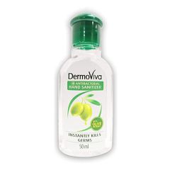 DermoViva Antibacterial Hand Sanitizer with Olive Extracts - 50ml
