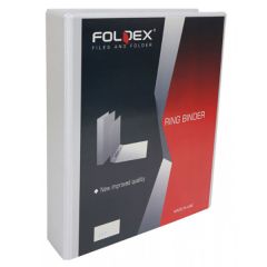 Foldex RB210 2-Ring Presentation Binder - 4 Inch - A4 - White