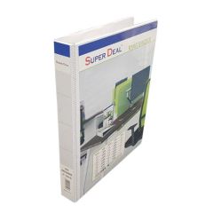 Super Deal 24203 2D-Ring Binder - 24mm - A4 - White (Pack of 12)