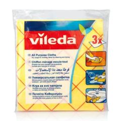 Vileda All Purpose Cleaning Cloth - Yellow (3 / Pack)