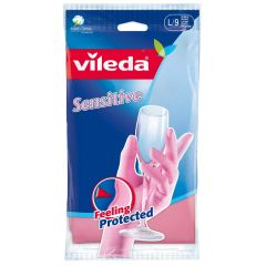 Vileda Sensitive Pure Cotton Household Cleaning Gloves - Large 