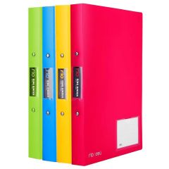 Deli E39576 2-Hole O-Ring Binder - 1" - A4 - Assorted Color (Pack of 12)