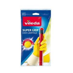Vileda PK27562/PK68322 Super Grip Cleaning Gloves - 7"/Small - Yellow 