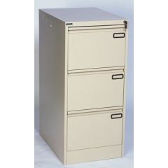 Rexel RXL 303ST Filing Cabinet with 3 Drawers - 1025(H) x 465(W) x 645(D)mm - Key Lock - Beige