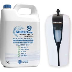ShieldMe Automatic Hand Disinfection Dispenser & Disinfectant Liquid (5 Liters)
