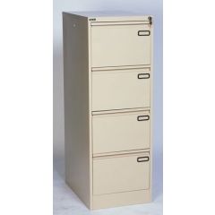 Rexel RXL 304 ST Filing Cabinet with 4 Drawers - 1320(H) x 465(W) x 645(D)mm - Key Lock - Beige