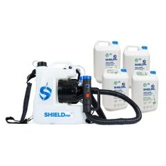 ShieldMe SDME 15002E Electric Fogger & Disinfectant Liquid (4 x 5 Liters)