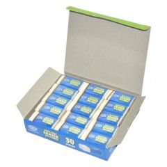 FIS FSERDFE30WS Dust Free Eraser, White (Pack of 30)