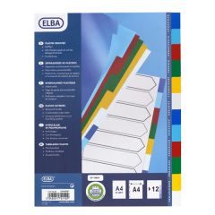 Elba 100205067 Color Divider - A4 - 12 Color Tabs