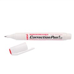 Uni-ball CLP305 Rolling Ball Metal Tip Correction Pen - Plus 1.0 mm - White (Pack of 12)