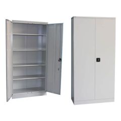 Furnit 7035 Two Door Office Cabinet - 1850(H) x 900(W) x 380(D)cm - Grey