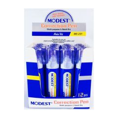 Modest MS231 Multi Purpose & Quick Dry Correction Pen - 12ml (Pack of 12)