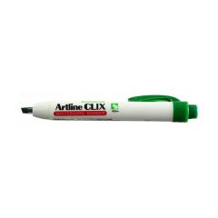 Artline EK-593A Clix Retractable Whiteboard Marker - Chisel Tip - Green (Pack of 12)