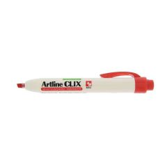 Artline EK-593A Clix Retractable Whiteboard Marker - Chisel Tip - Red (Pack of 12)