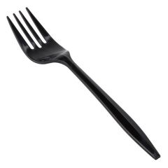 Al Daya Plastic Fork - Black - 50 Pieces x (Pack of 40)