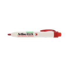 Artline EK-573A Clix Retractable Whiteboard Marker - Bullet Tip - Red (Pack of 12)