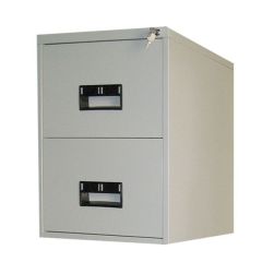 Furnit FD202 2D Filing Cabinet with 2 Drawers - 730 x 460 x 620mm - Key Lock